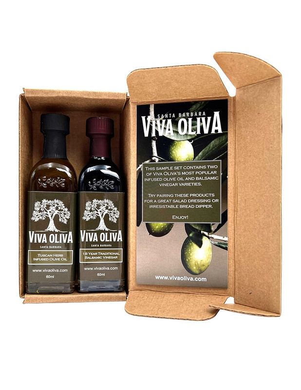 Viva Oliva Two 60Ml (2Oz) Variety Gift Set - Tuscan Herb Infused Olive Oil & 18 gallery