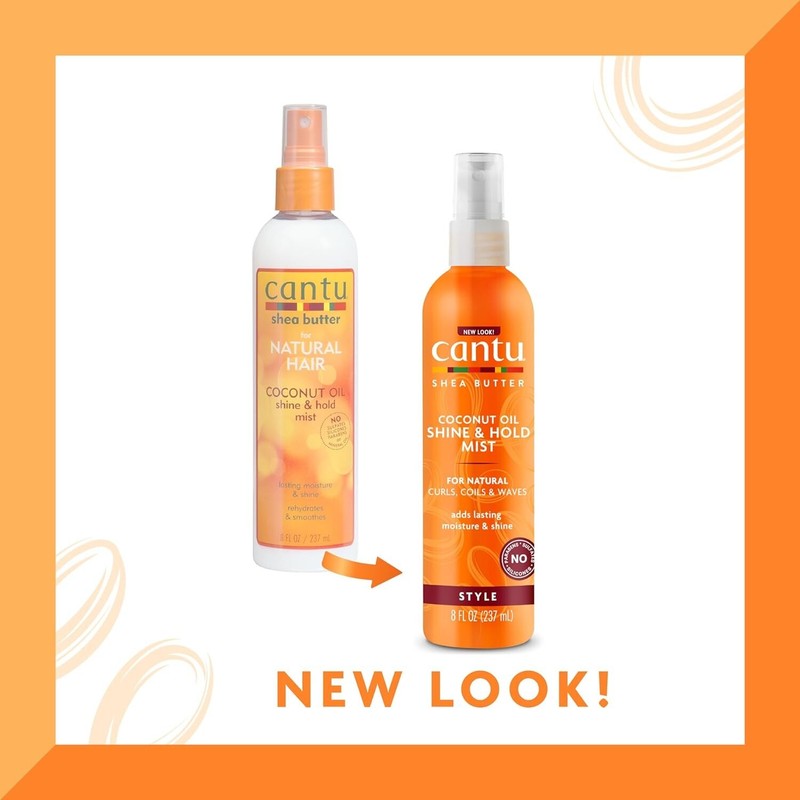 Cantu Coconut Oil Shine & Hold Mist with Shea Butter for Natural Hair, 8 fl oz gallery
