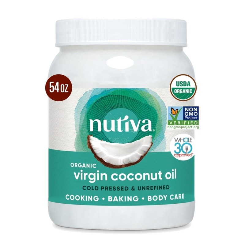 Extra Virgin Organic Coconut Oil – 54 Fl Oz, Non-GMO & USDA Certified