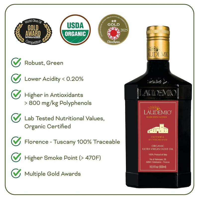 Laudemio Volmiano Tuscany Organic Extra Virgin Olive Oil 16.9oz 2024-25 gallery