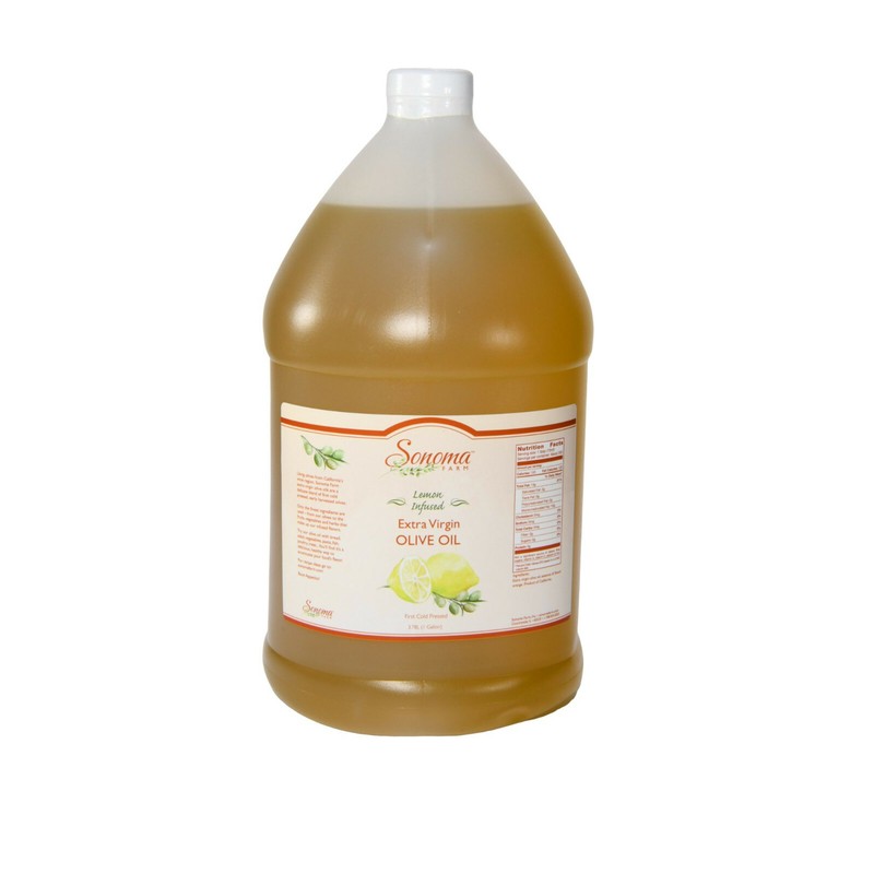 Lemon Infused Extra Virgin Olive Oil Bulk 1 Gallon / 3.8 Liter / 128 oz