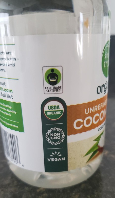 Simple Truth Organic Unrefined Virgin Cold Pressed Coconut Oil, 2 containers gallery