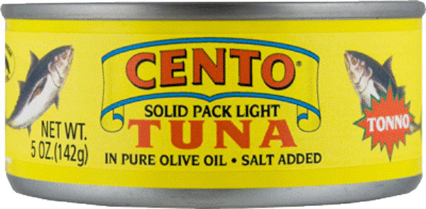 Cento Solid Packed Tuna in Olive Oil 5 Ounce Pack of 12
