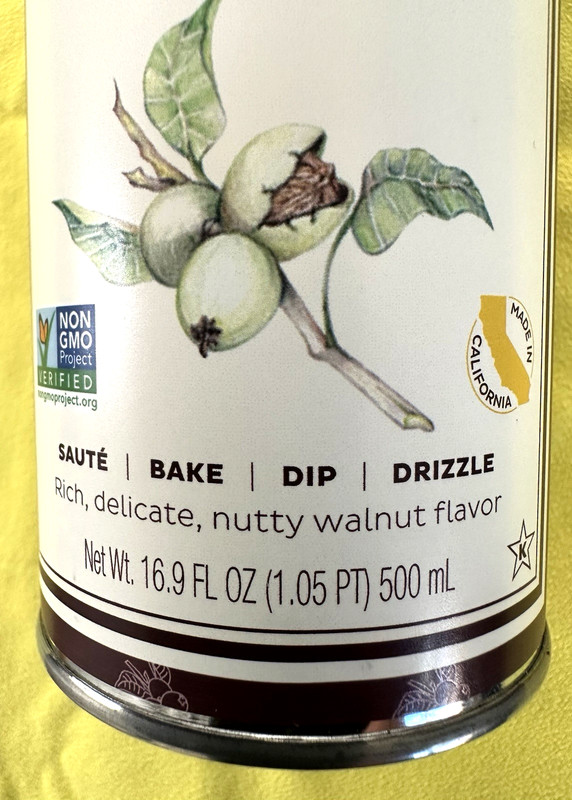 NIB ARTISAN MADE CALIFORNIA USA SLOW ROASTED WALNUT OIL TIN CAN 500 ML EXP 2027 gallery