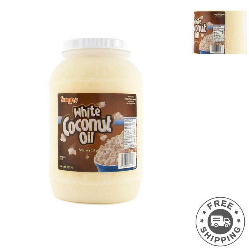 1 Gallon Refined Coconut Oil for Tasty, Homemade Popcorn & Versatile Cooking