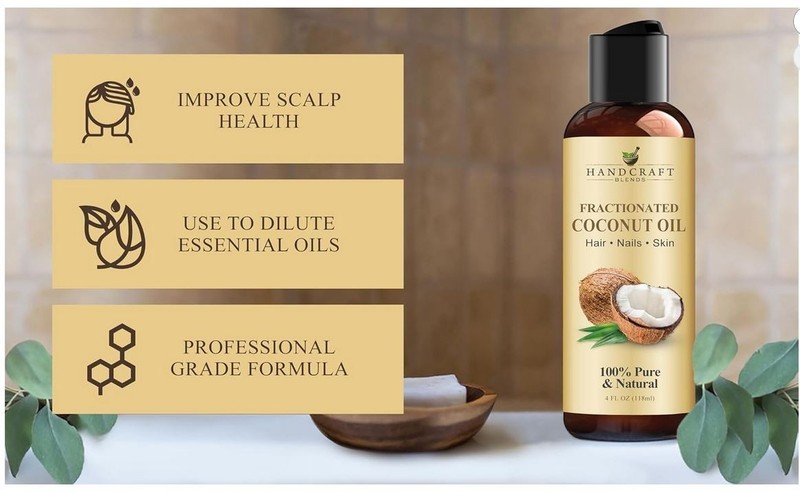 Handcraft Blends Fractionated Coconut Oil - 4 Fl Oz - 100% Pure and Natural - gallery