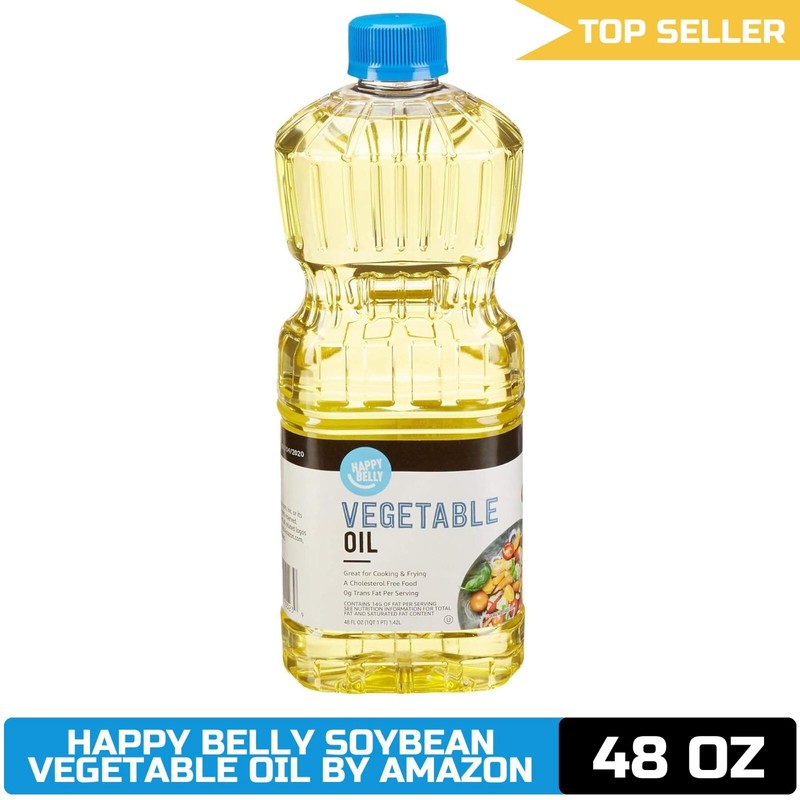 Amazon Brand – Happy Belly Soybean Vegetable Oil, 48 fl oz (Pack of 1)