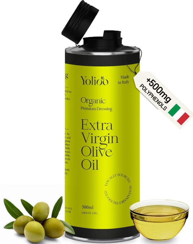 Tuscany 100% Organic Extra Virgin Olive Oil – Cold Pressed, Polyphenol Rich